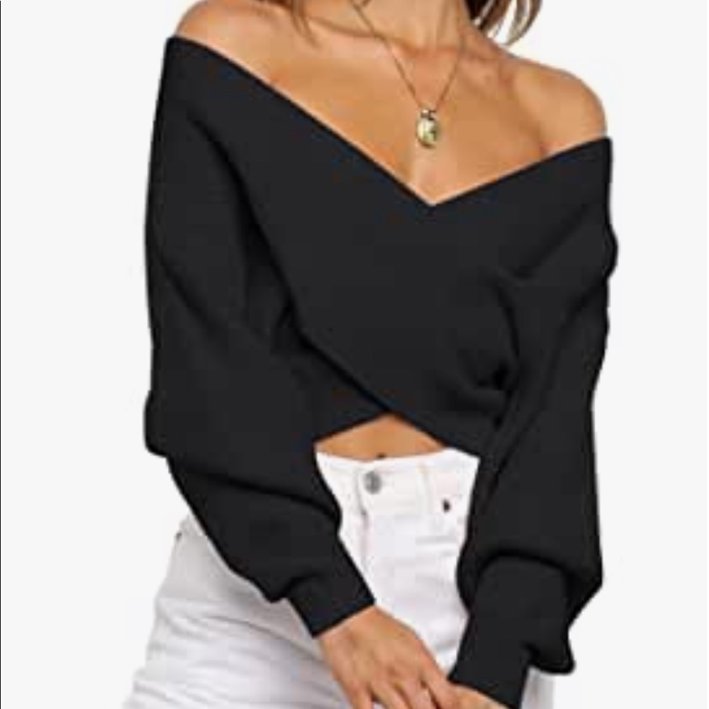 Wrap sweater one size